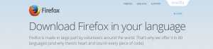 change firefox language