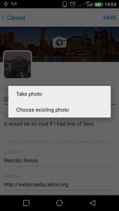 how to change twitter profile picture on android