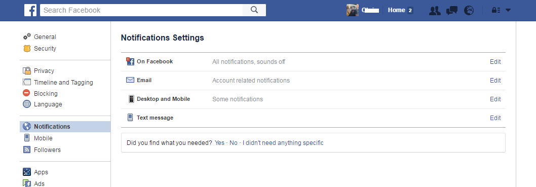 Easily Manage Your Facebook Notifications