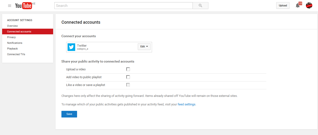 Connect Your YouTube Account To Twitter