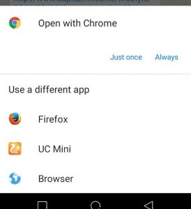 default browser on android