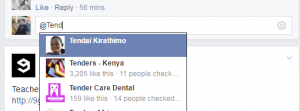 how to tag someone on Facebook comment
