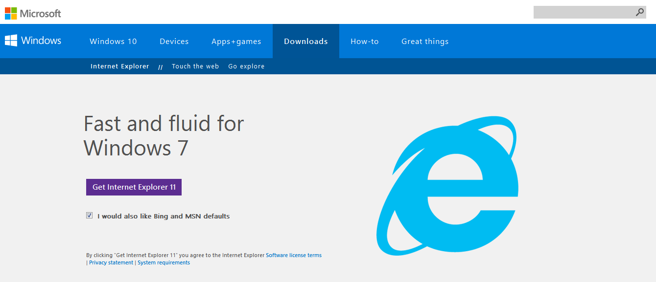 internet explorer download box