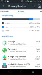 memory usage android