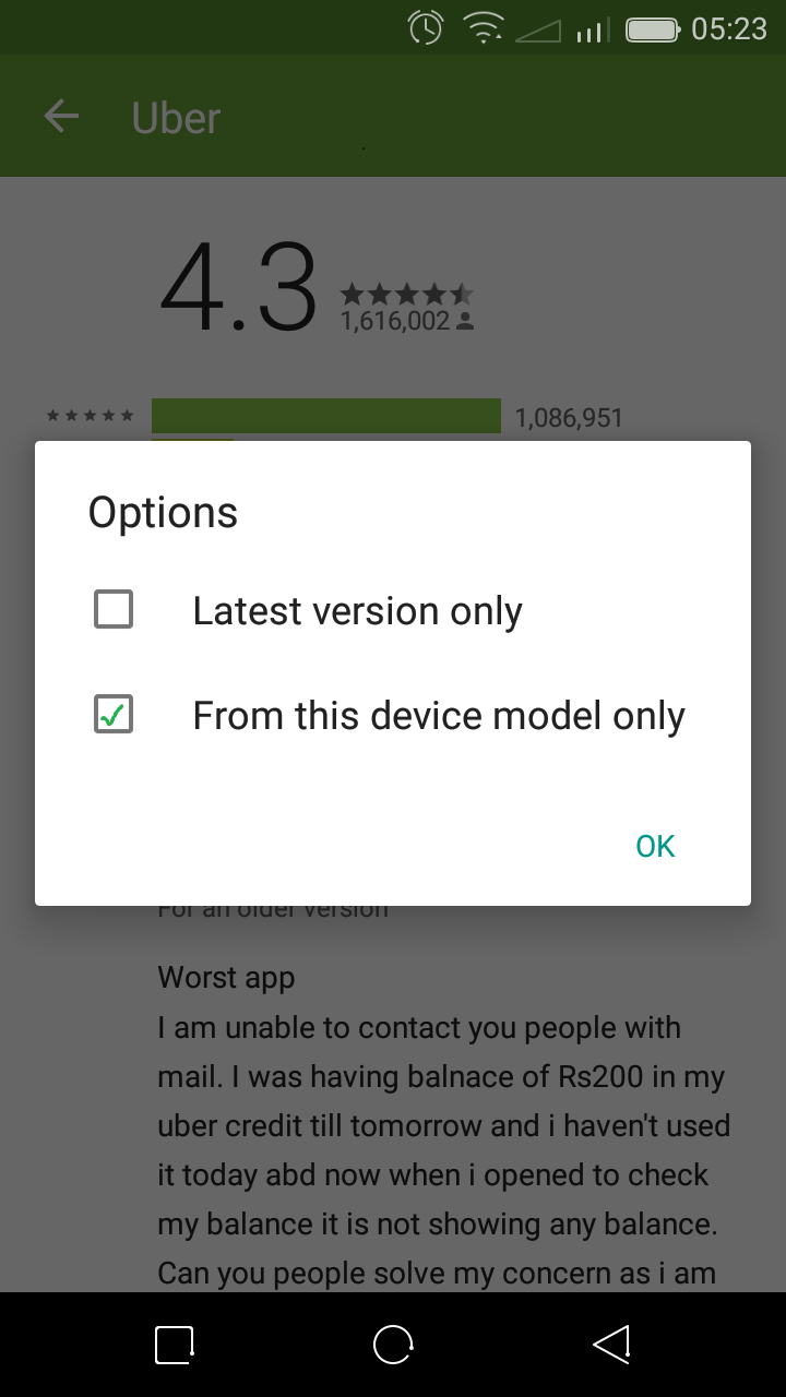 Filter App Reviews on The Play Store According To Your Device