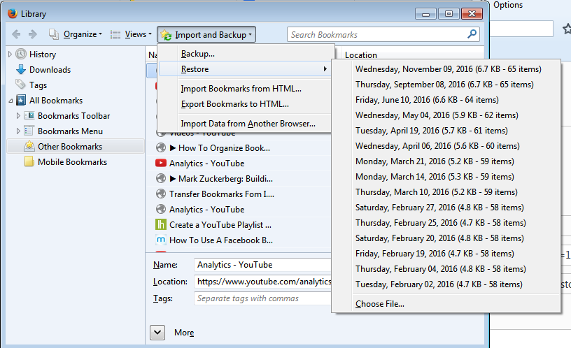 How To Backup Your Firefox Bookmarks