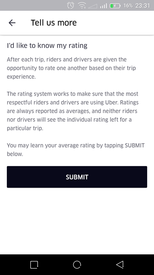 uber rating