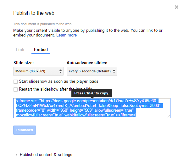How To Embed Google Slides Presentation in a Website