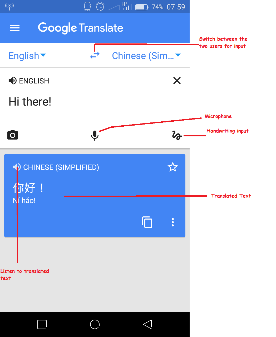 google translate app