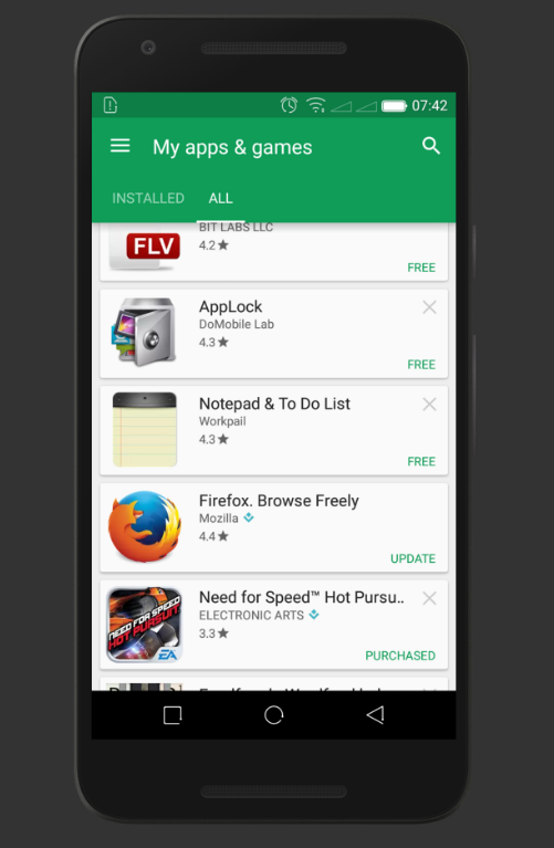 installed android apps