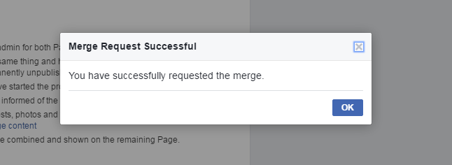 merge facebook pages into one