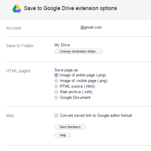 save web files directly to google drive