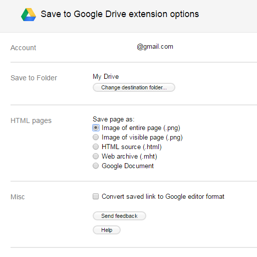 save to google drive