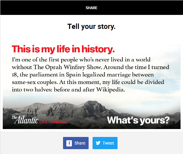 Fun Web: Here’s a Personalized Timeline of Your Life.