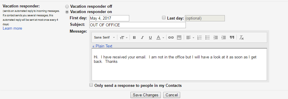 gmail autoresponder