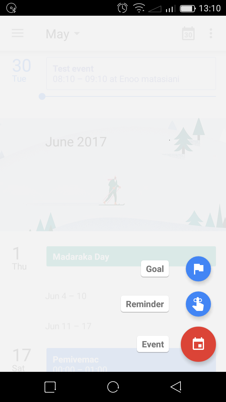 google calendar goals