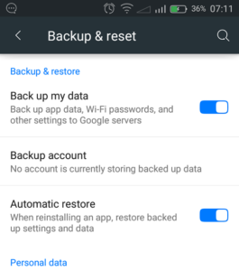 backup android data