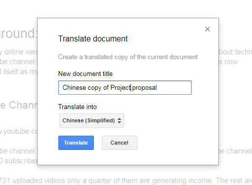 how to translate word documents