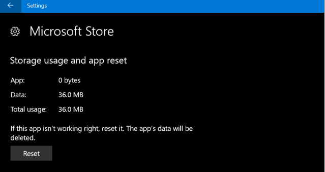 reset windows 10 apps