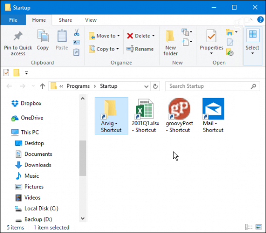 Make Windows 10 Apps, Files and Folders Launch Automatically On Startup