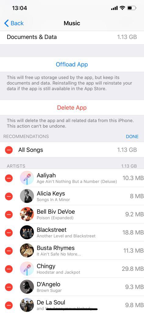 how to delete music from iphone