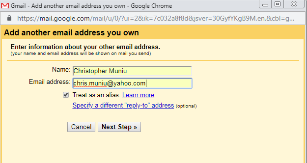 how to make gmail alias