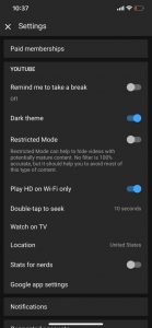 youtube dark mode