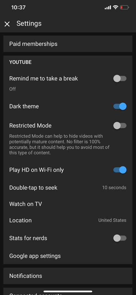 youtube dark mode