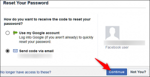 how to reset facebook password