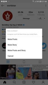 How to mute someone on instagram