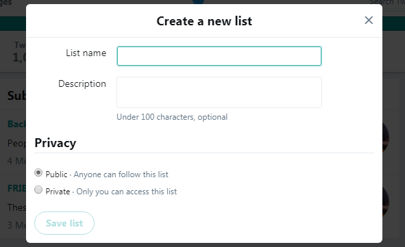 Twitter Lists