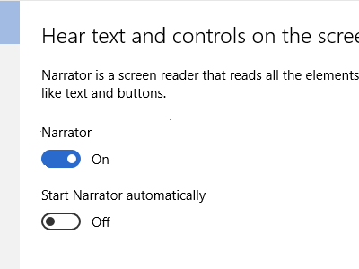 enable narrator in windows 10