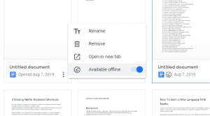 how to use Google docs offline