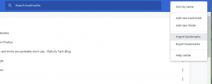 import bookmarks into chrome