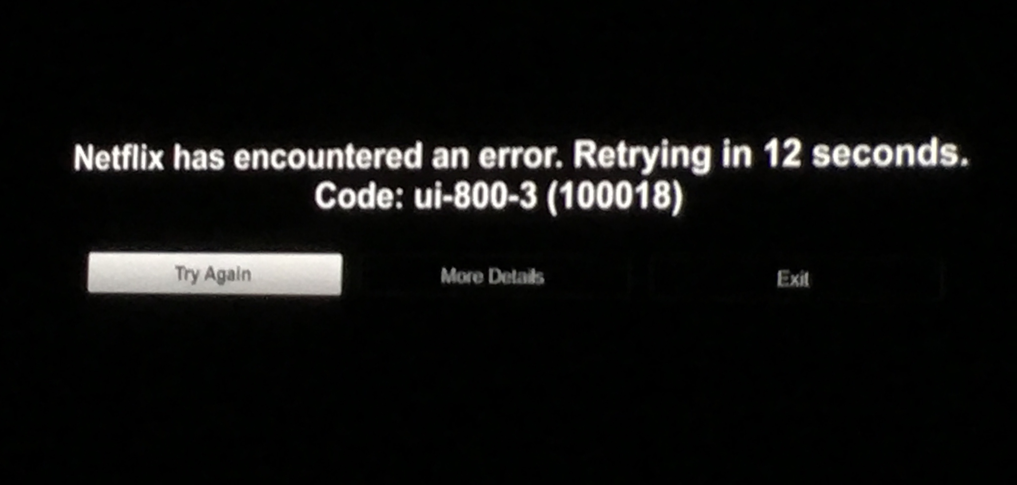 Netflix Error Code UI-800-3