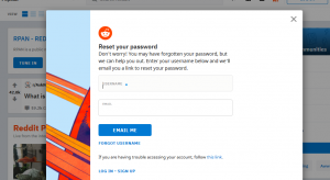 how to reset reddit password