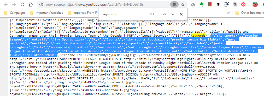 how to see youtube tags without software