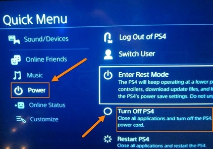 how to turn off ps4