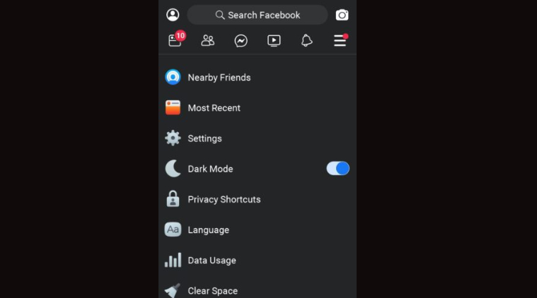 how to enable dark mode on facebook