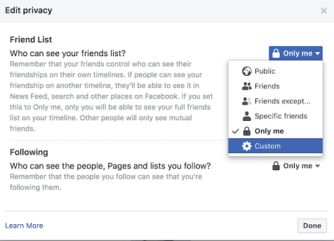 how to hide mutual friends on Facebook