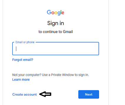 how to create a google account without gmail