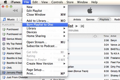 how to burn a cd from itunes