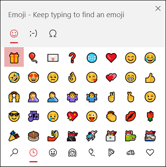 how to open the emoji panel in windows 10