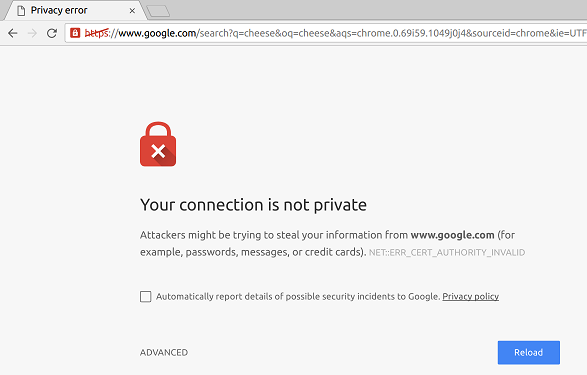 how to fix a privacy error in chrome