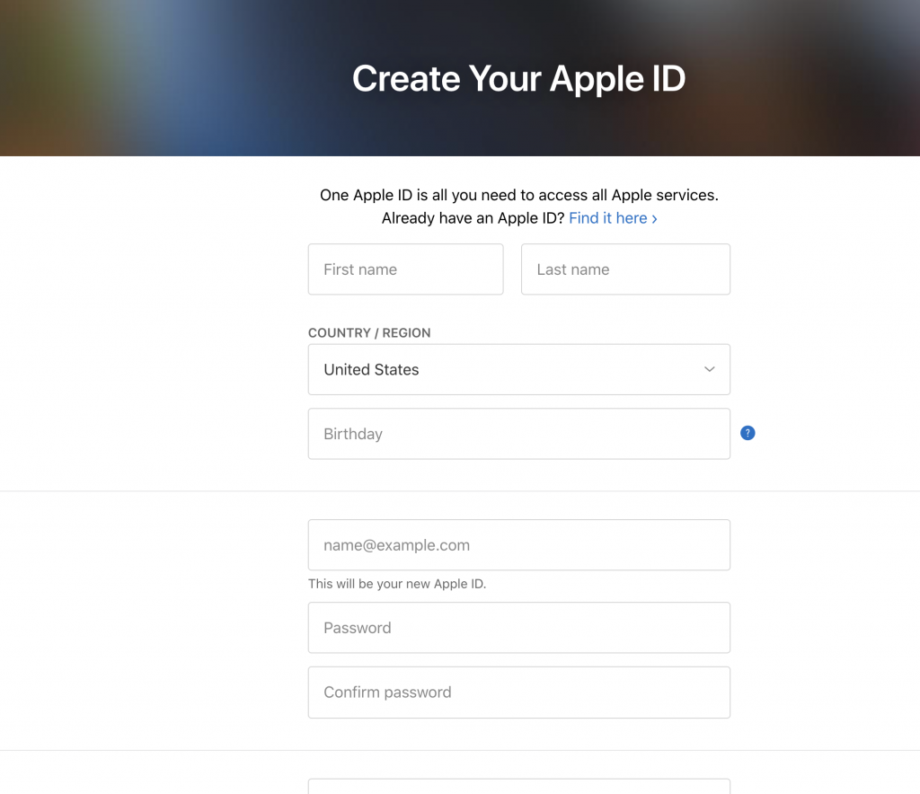 create apple id without iPhone