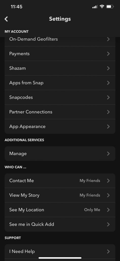 how to enable snapchat dark mode