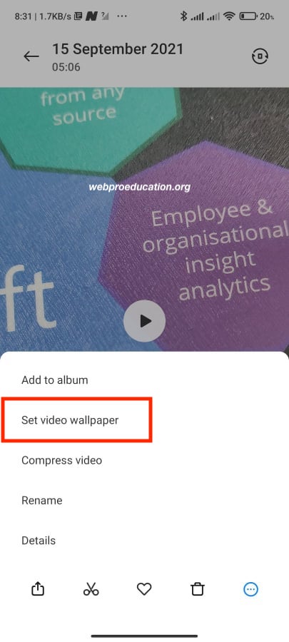 video wallpaper on redmi note 10 pro
