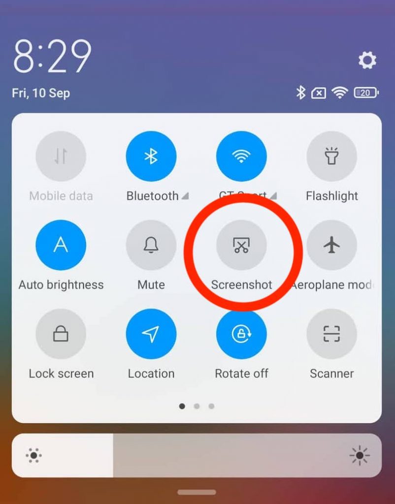 screenshot on redmi note 10 pro