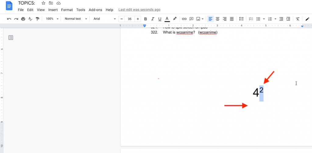 Superscripts In Google Docs