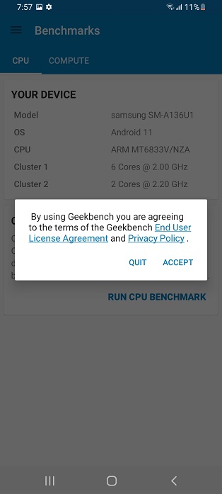 How to Run GeekBench Score Test Samsung Galaxy A13